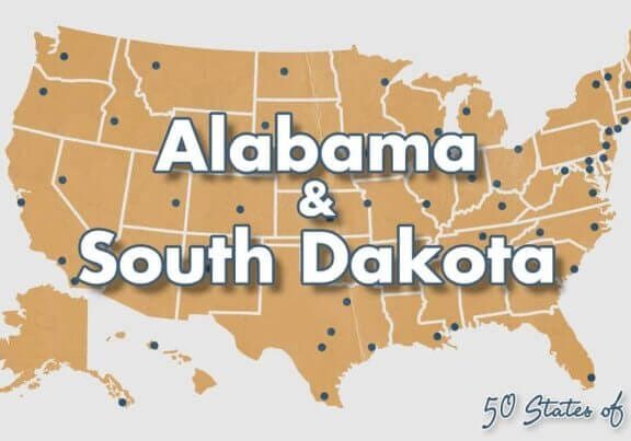 50 States of Wonder - Alabama and South Dakota