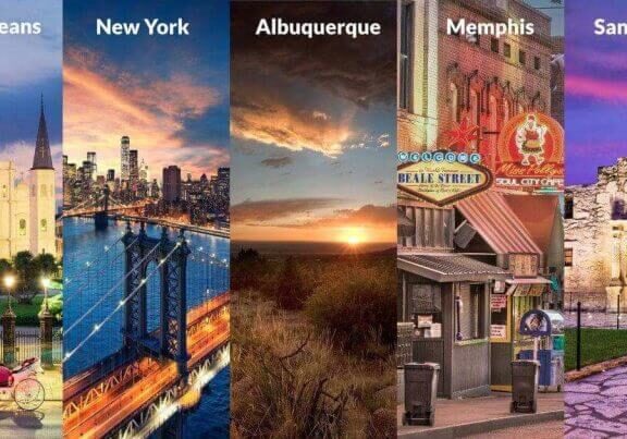 Top 5 Domestic Location for Service Trips