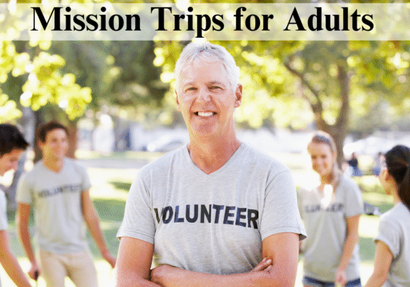 man with volunteer shirt on for Wonder Voyage blog post about adult mission trips