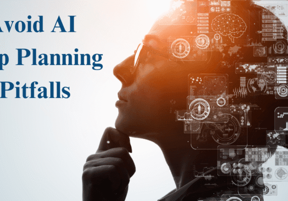 woman thinking with Wonder Voyage blog post name Avoid AI Trip Planning Pitfalls