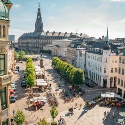 City square in Copenhagen, Denmark.