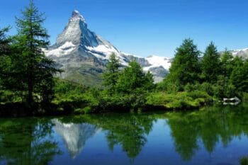 waterfront image of Switzerland for blog about fall adult pilgrimages